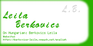 leila berkovics business card